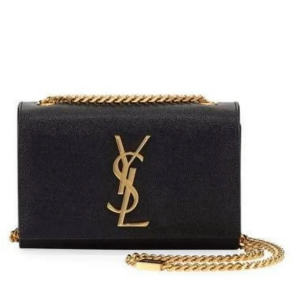 Like New! YSL Saint Laurent KATE CHAIN BAG IN GRAIN DE POUDRE LEATHER MSRP$2268 - Picture 7 of 16